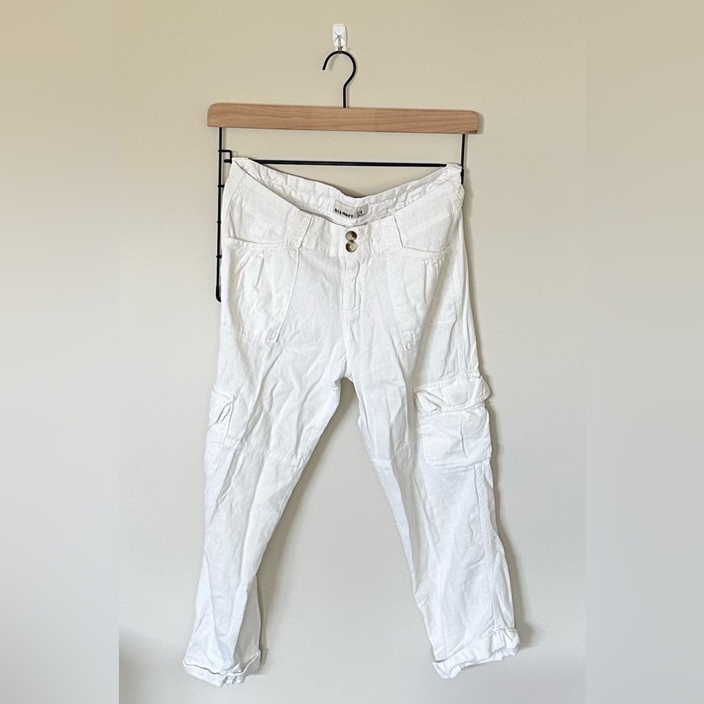 Old Navy Linen Cargo Pants, cropped